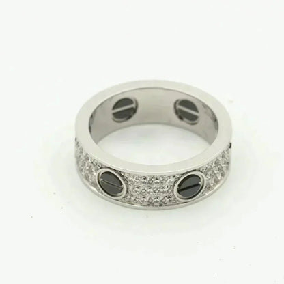 [⭐Spark]LOVE RING 5.5MM DIAMONDS PAVED CERAMIC