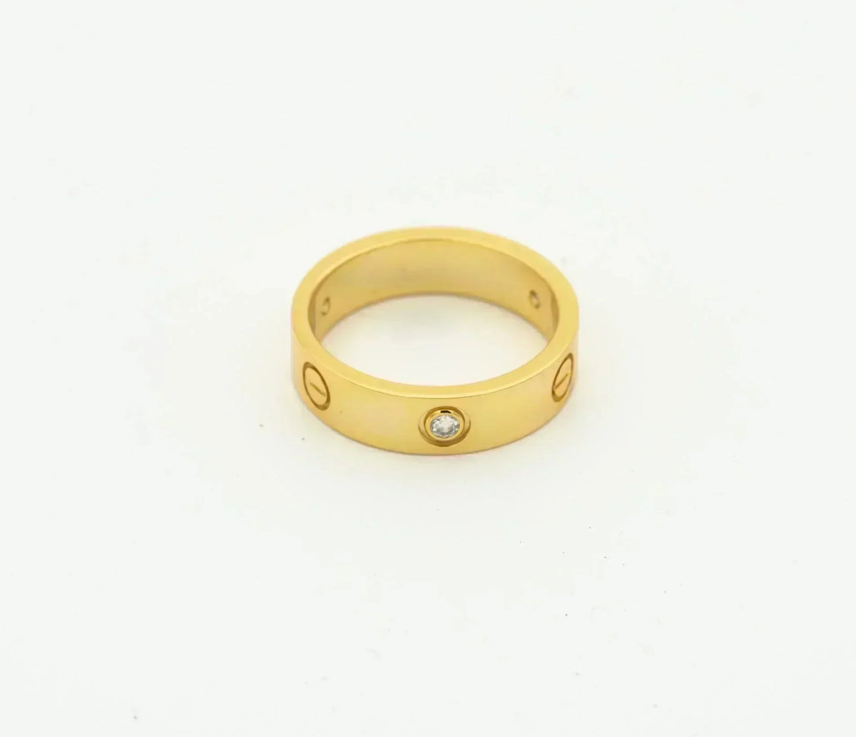 [⭐Spark]LOVE RING 4MM 1 DIAMOND GOLD