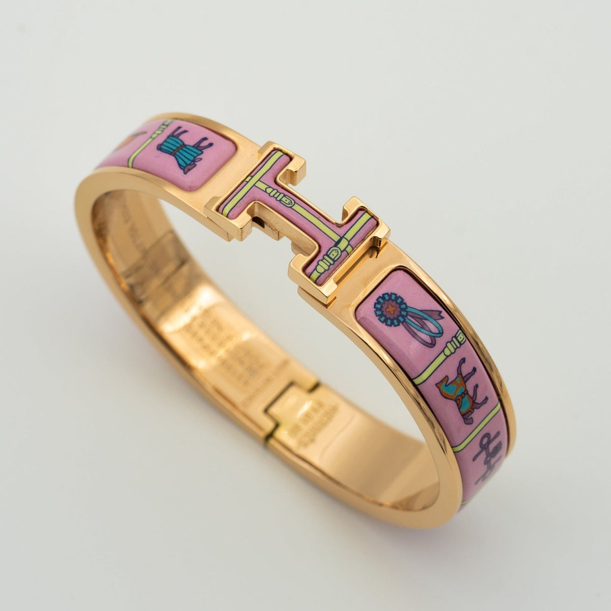 [⭐Spark]H PINK GOLD BRACELET PINK CERAMIC