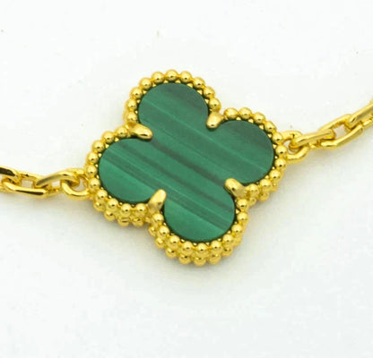 [⭐Spark] CLOVER 5 MOTIF MALACHITE BRACELET COLLECTION