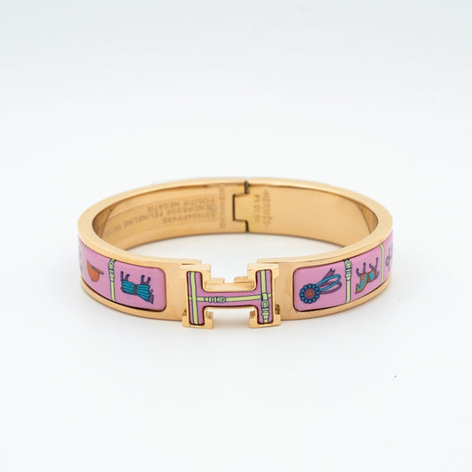 [⭐Spark]H PINK GOLD BRACELET PINK CERAMIC