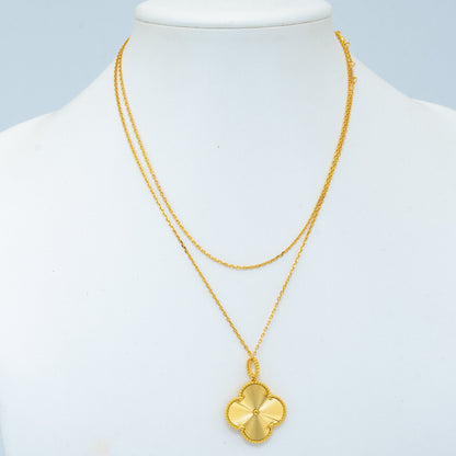 [⭐Spark]CLOVER 25MM PEDANT NECKLACE GOLD
