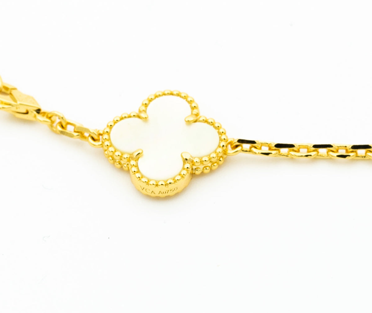 [⭐Spark]CLOVER BRACELET 5 MOTIFS ONYX MOP
