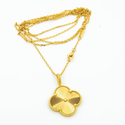 [⭐Spark]CLOVER 25MM PEDANT NECKLACE GOLD