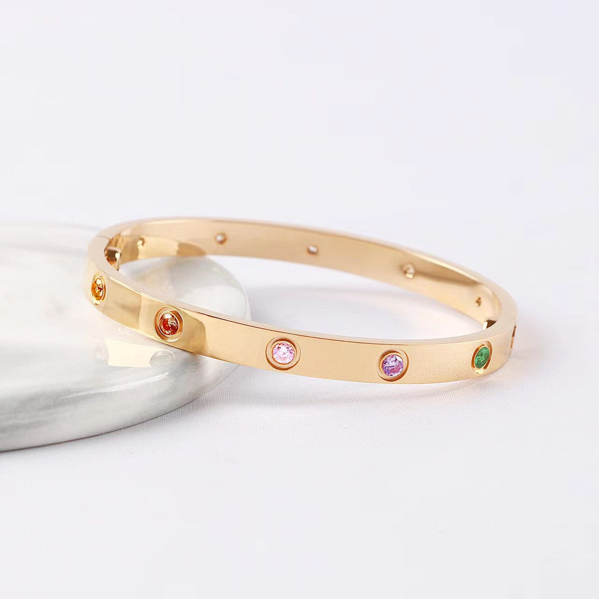 [⭐Spark] 2026 RAINBOW LOVE BRACELET 6.1MM  10 DIAMONDS