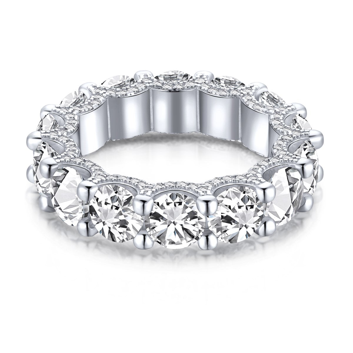 [Spark Jewelry]Gorgeous Round Cut Tennis Ring