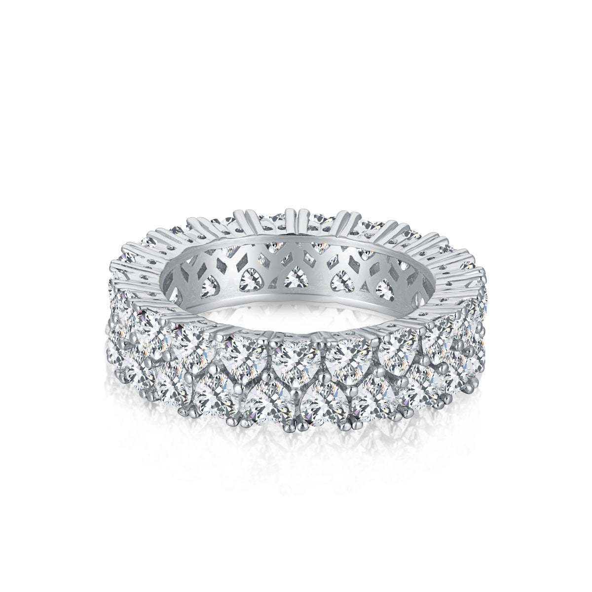 [Spark Jewelry]Sparkling Full Heart Ring