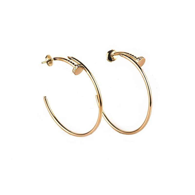 [⭐Spark]JUSTE EARRINGS GOLD DIAMONDS 1.8MM