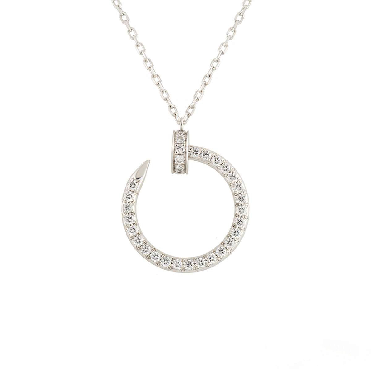 [⭐Spark]JUSTE NECKLACE SILVER DIAMONDS