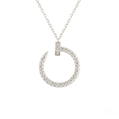 [⭐Spark]JUSTE NECKLACE SILVER DIAMONDS