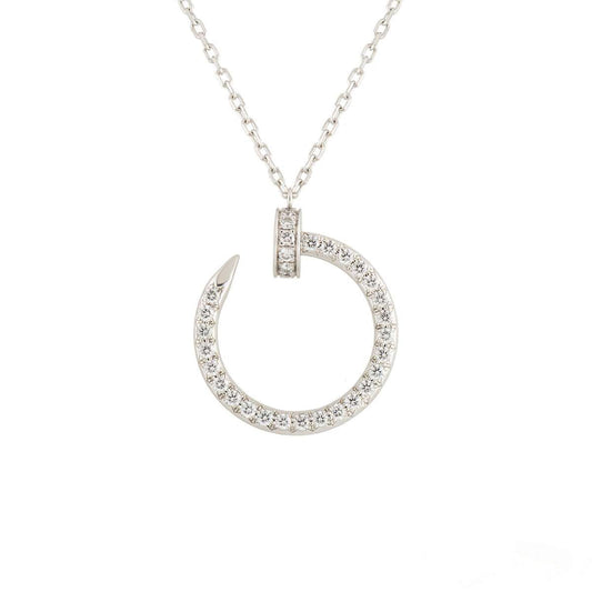 [⭐Spark]JUSTE NECKLACE SILVER DIAMONDS