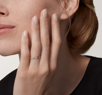 [⭐Spark]LOVE RING 2.6mm-wide full-diamond ring silver