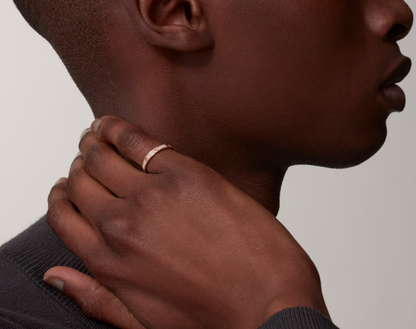 [⭐Spark]LOVE RING 2.6mm-wide full-diamond ring Rose Gold