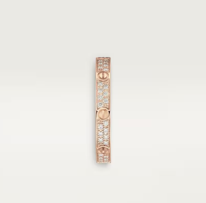 [⭐Spark]LOVE RING 2.6mm-wide full-diamond ring Rose Gold