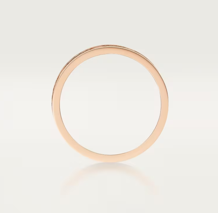 [⭐Spark]LOVE RING 4mm-wide full-diamond ring Rose Gold