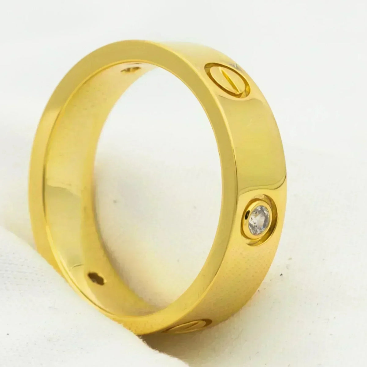 [⭐Spark]LOVE RING 5.5MM 3 DIAMONDS GOLD