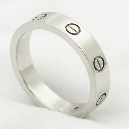 [⭐Spark]LOVE RING 4MM 1 DIAMOND SILVER