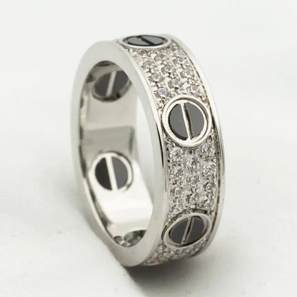 [⭐Spark]LOVE RING 5.5MM DIAMONDS PAVED CERAMIC