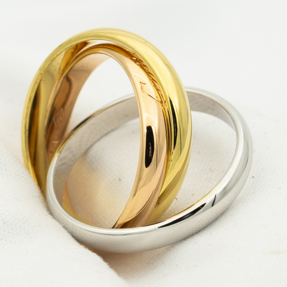 [⭐Spark Jewelry]TRINITY RING GOLD PINK GOLD SILVER