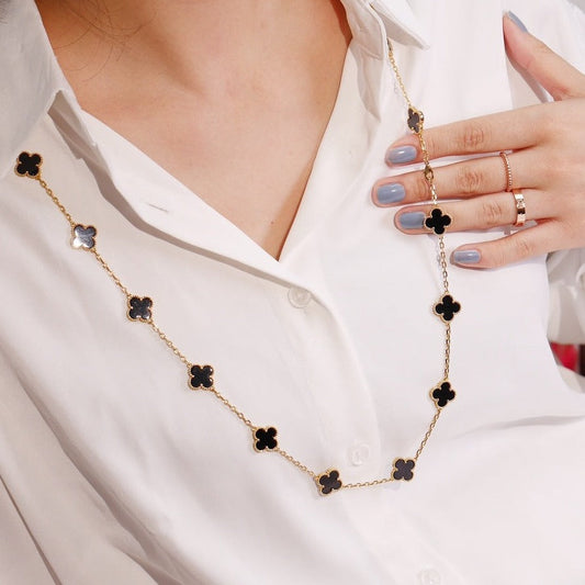 [⭐Spark]CLOVER 20 MOTIFS ONYX ROSE GOLD