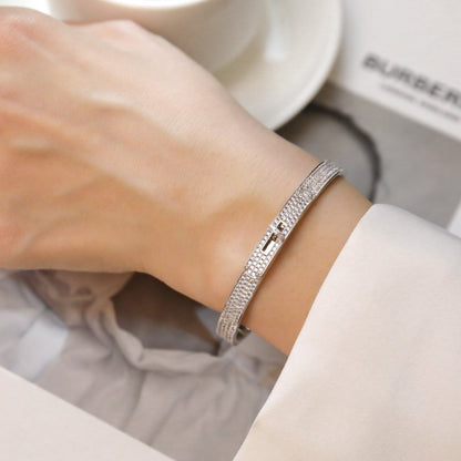 [⭐Spark]KELLY BRACELET DIAMOND PAVED