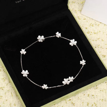 [⭐Spark]FRIVOLE SILVER 9 FLOWERS NECKLACE