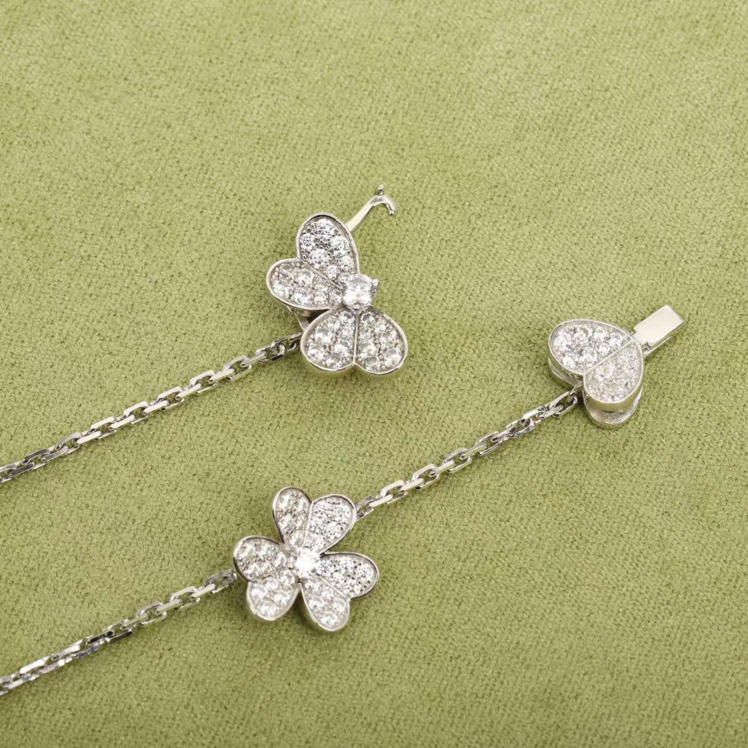 [⭐Spark]FRIVOLE SILVER 9 FLOWERS NECKLACE