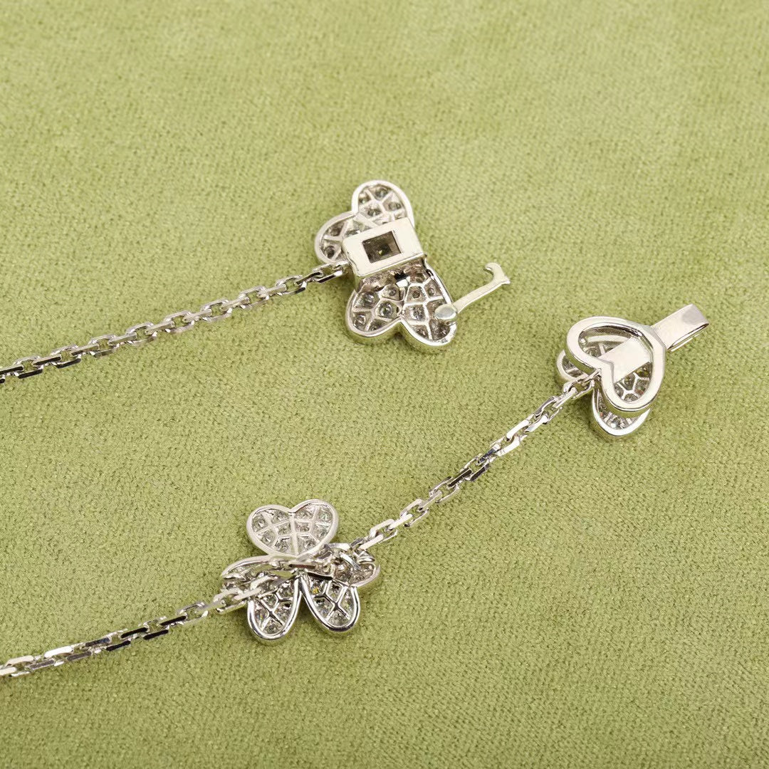 [⭐Spark]FRIVOLE SILVER 9 FLOWERS NECKLACE
