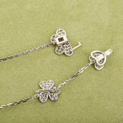 [⭐Spark]FRIVOLE SILVER 9 FLOWERS NECKLACE
