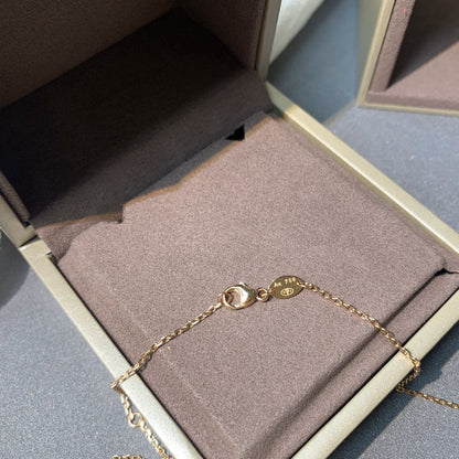[⭐Spark]JEUX DE PINK GOLD DIAMOND NECKLACE
