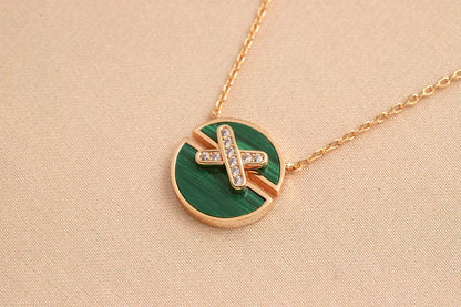 [⭐Spark]JEUX DE ROSE GOLD DIAMOND NECKLACE