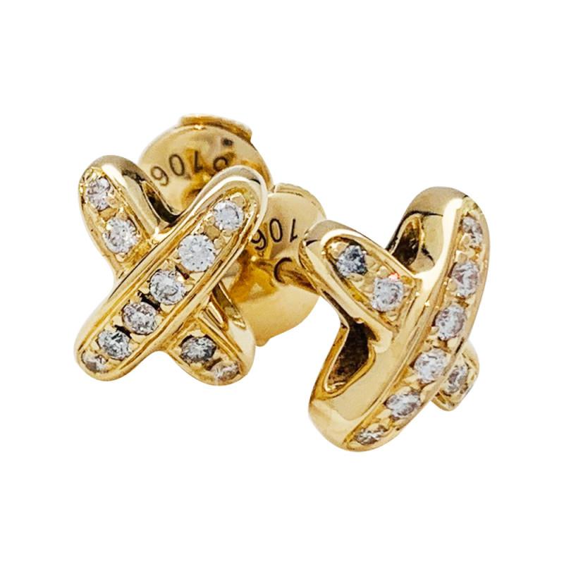 [⭐Spark]JEUX DE GOLD DIAMOND EARRINGS