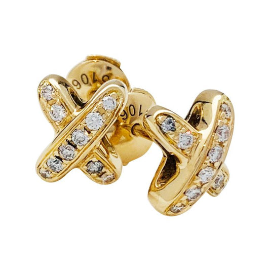 [⭐Spark]JEUX DE GOLD DIAMOND EARRINGS