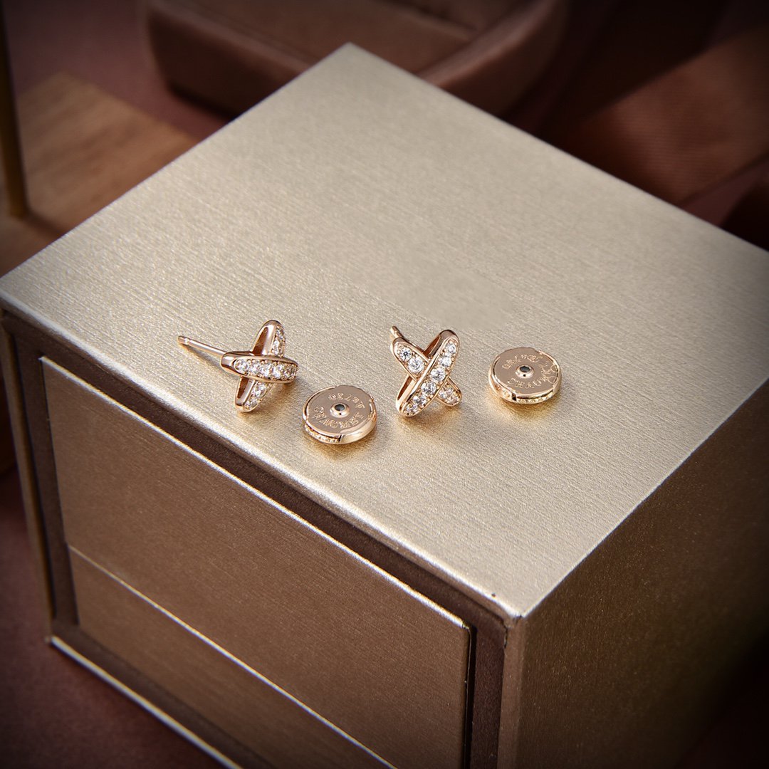[⭐Spark]JEUX DE GOLD DIAMOND EARRINGS