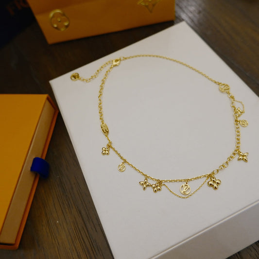 [⭐Spark]BLOOMING SUPPLE NECKLACE BRASS