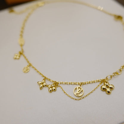 [⭐Spark]BLOOMING SUPPLE NECKLACE BRASS