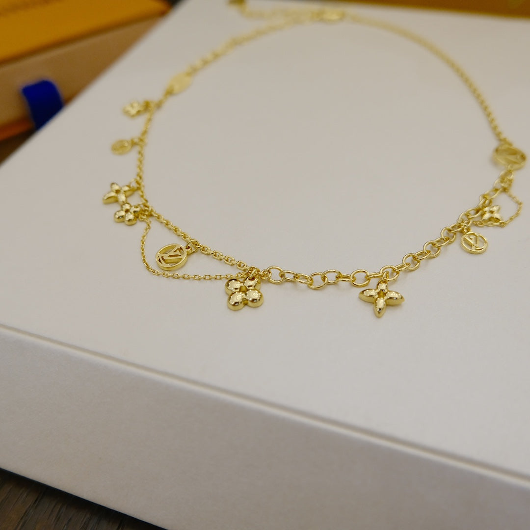 [⭐Spark]BLOOMING SUPPLE NECKLACE BRASS