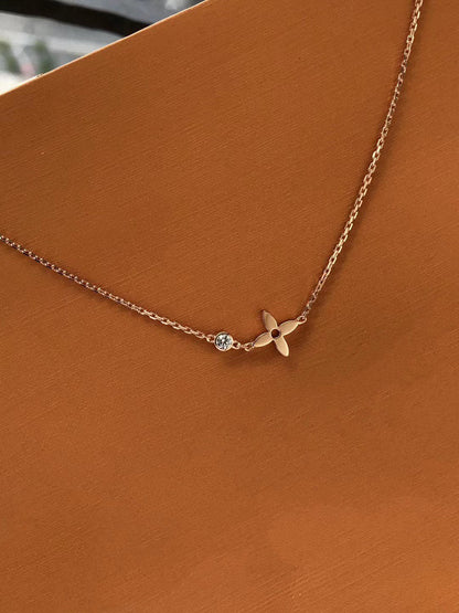 [⭐Spark]BLOSSOM PENDANT PINK GOLD AND DIAMOND