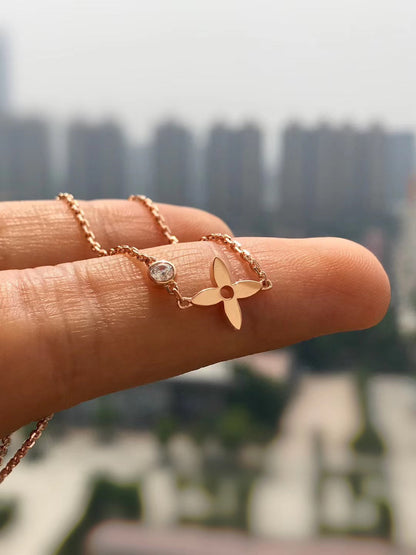 [⭐Spark]BLOSSOM PENDANT PINK GOLD AND DIAMOND