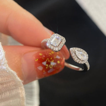 [⭐Spark]MY TWIN TOI & MOI SILVER DIAMOND RING