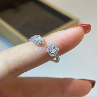 [⭐Spark]MY TWIN TOI & MOI SILVER DIAMOND RING