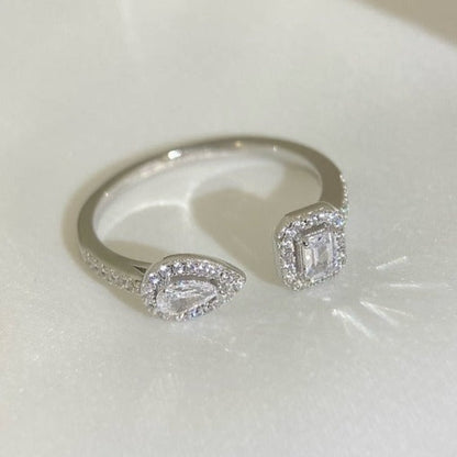 [⭐Spark]MY TWIN TOI & MOI SILVER DIAMOND RING