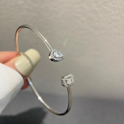 [⭐Spark]JONC FLEX MY TWIN TOI & MOI SILVER DIAMOND BRACELET