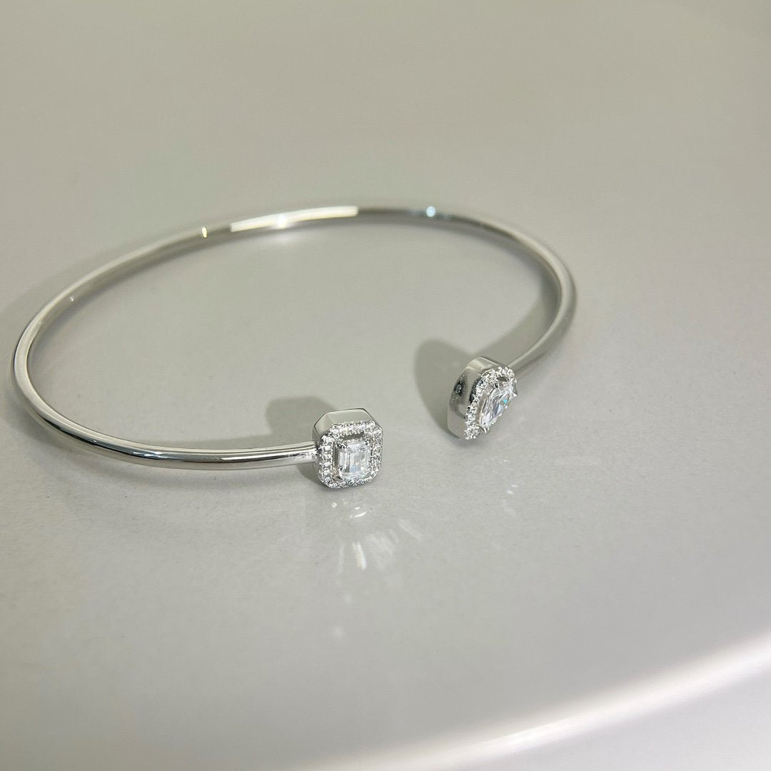 [⭐Spark]JONC FLEX MY TWIN TOI & MOI SILVER DIAMOND BRACELET