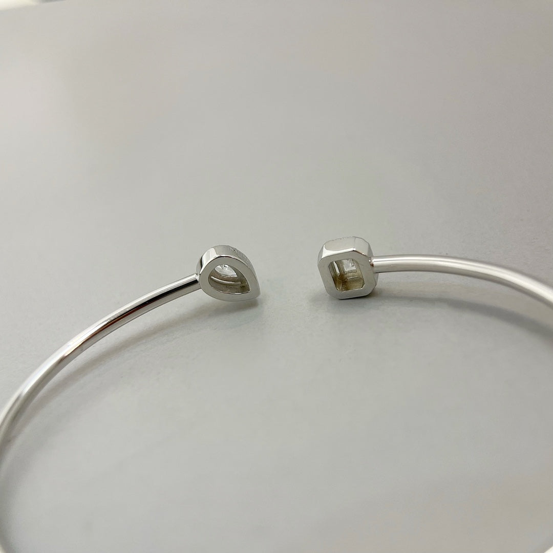 [⭐Spark]JONC FLEX MY TWIN TOI & MOI SILVER DIAMOND BRACELET