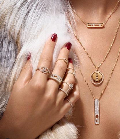 [⭐Spark]Demo MOVE PM NECKLACE PINK GOLD DIAMOND