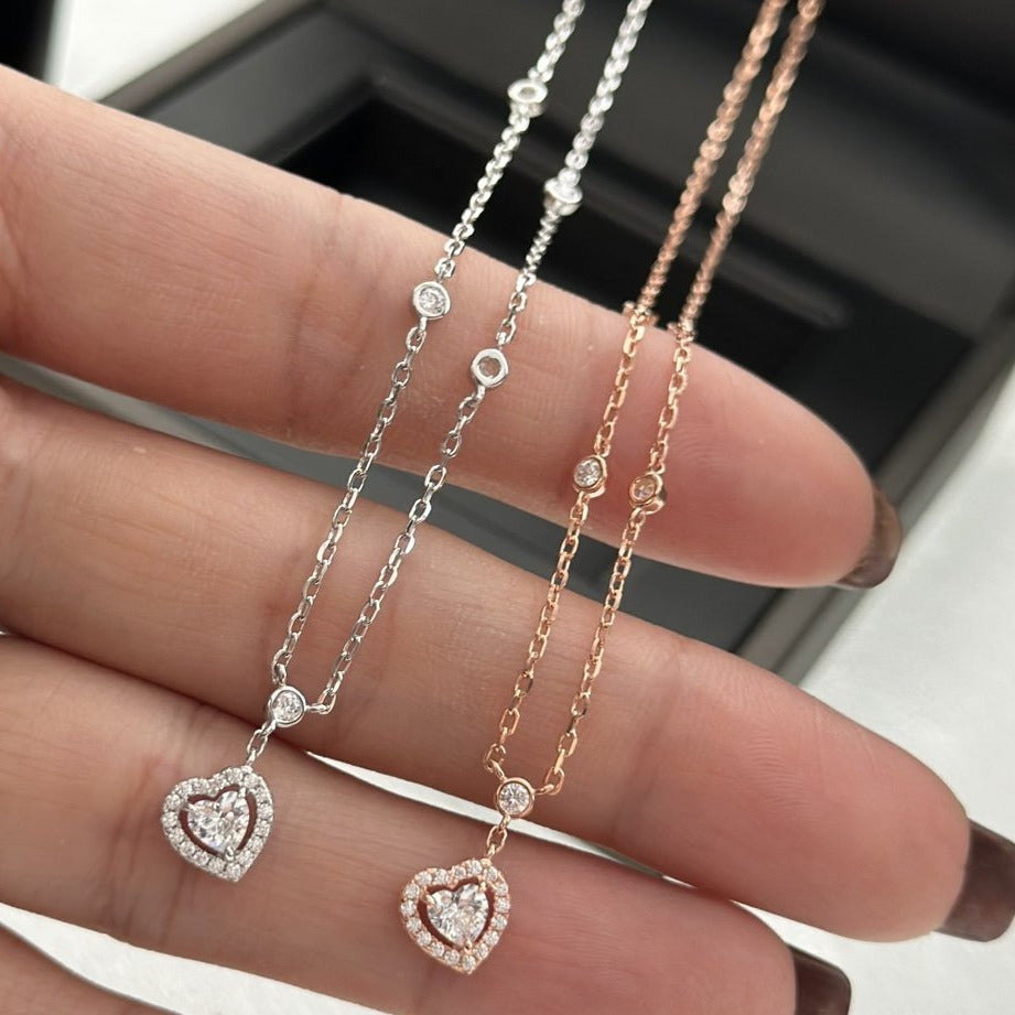 [⭐Spark]JOY HEART DIAMOND NECKLACE