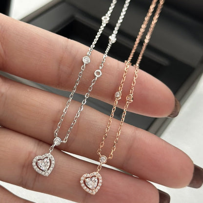 [⭐Spark]JOY HEART DIAMOND NECKLACE