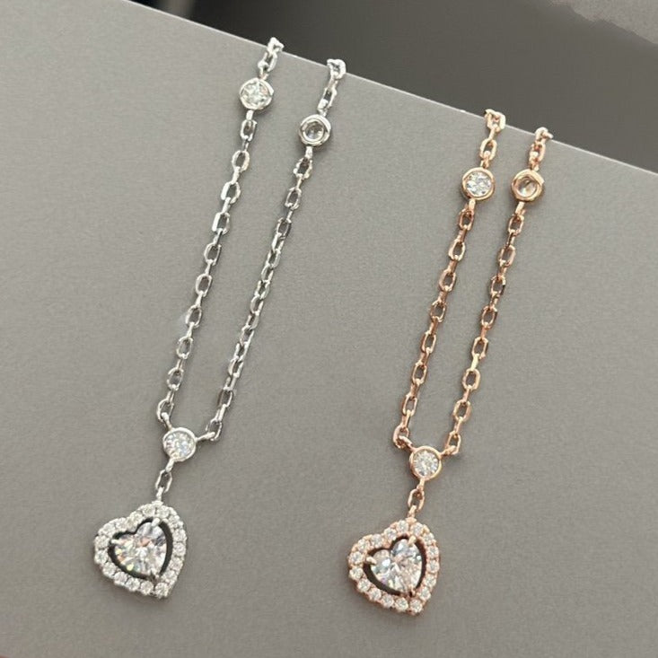 [⭐Spark]JOY HEART DIAMOND NECKLACE