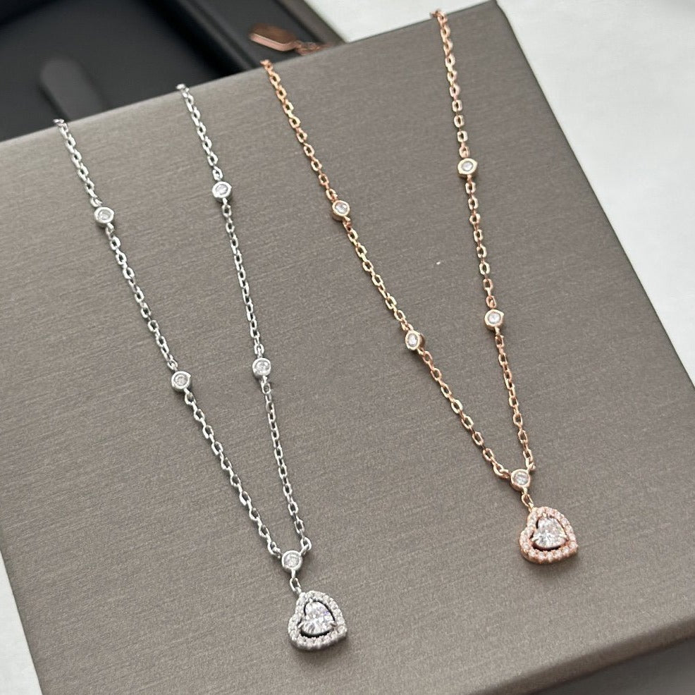 [⭐Spark]JOY HEART DIAMOND NECKLACE